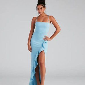 Windsor - Tiffany Sleeveless High Slit Formal Dress - Large